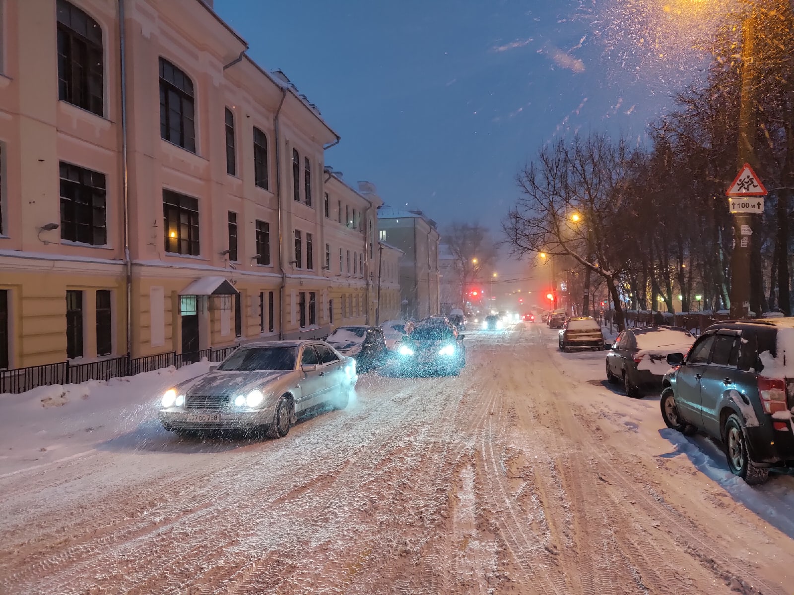 Снегопад Калуга 09.02.2021 пробки