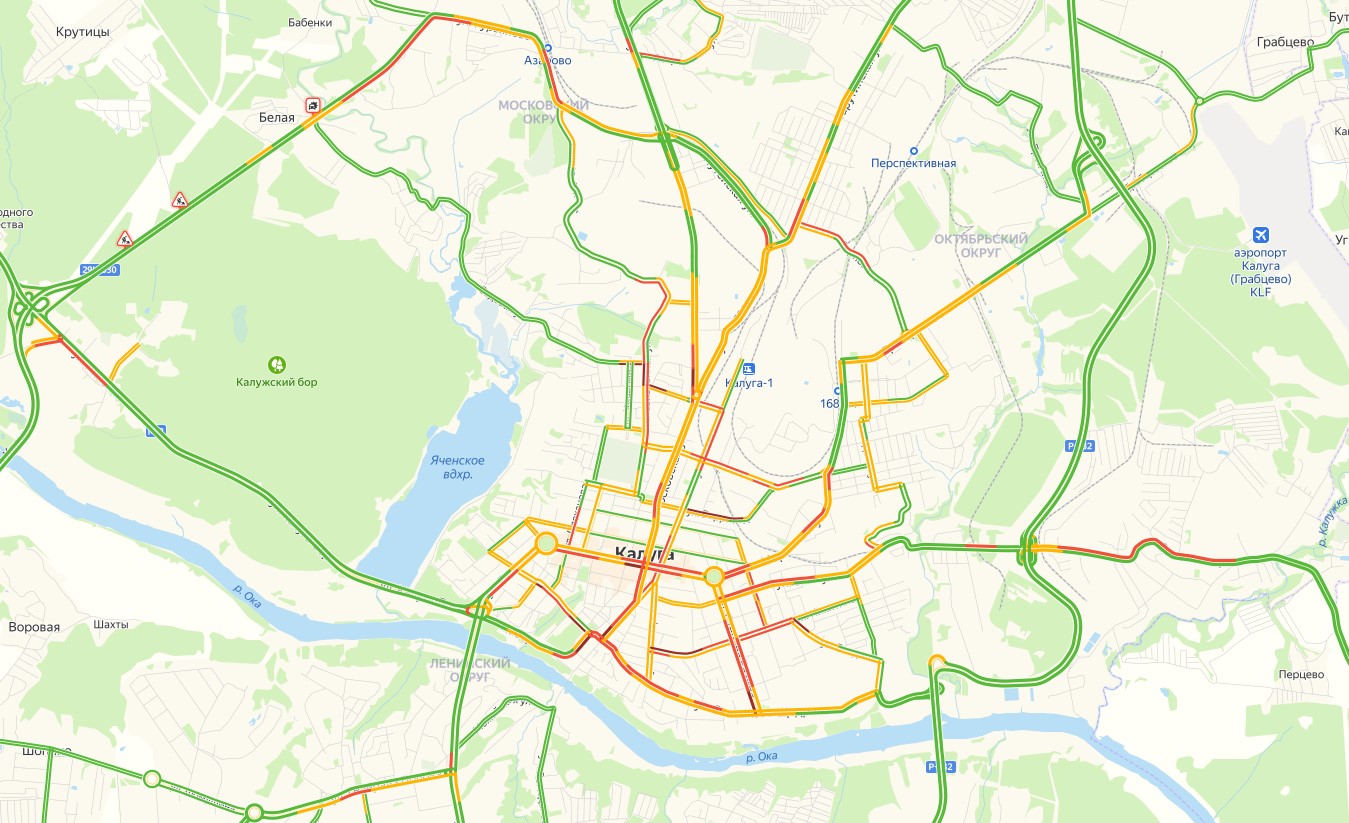 Дорожная обстановка калуга пробки 18 февраля