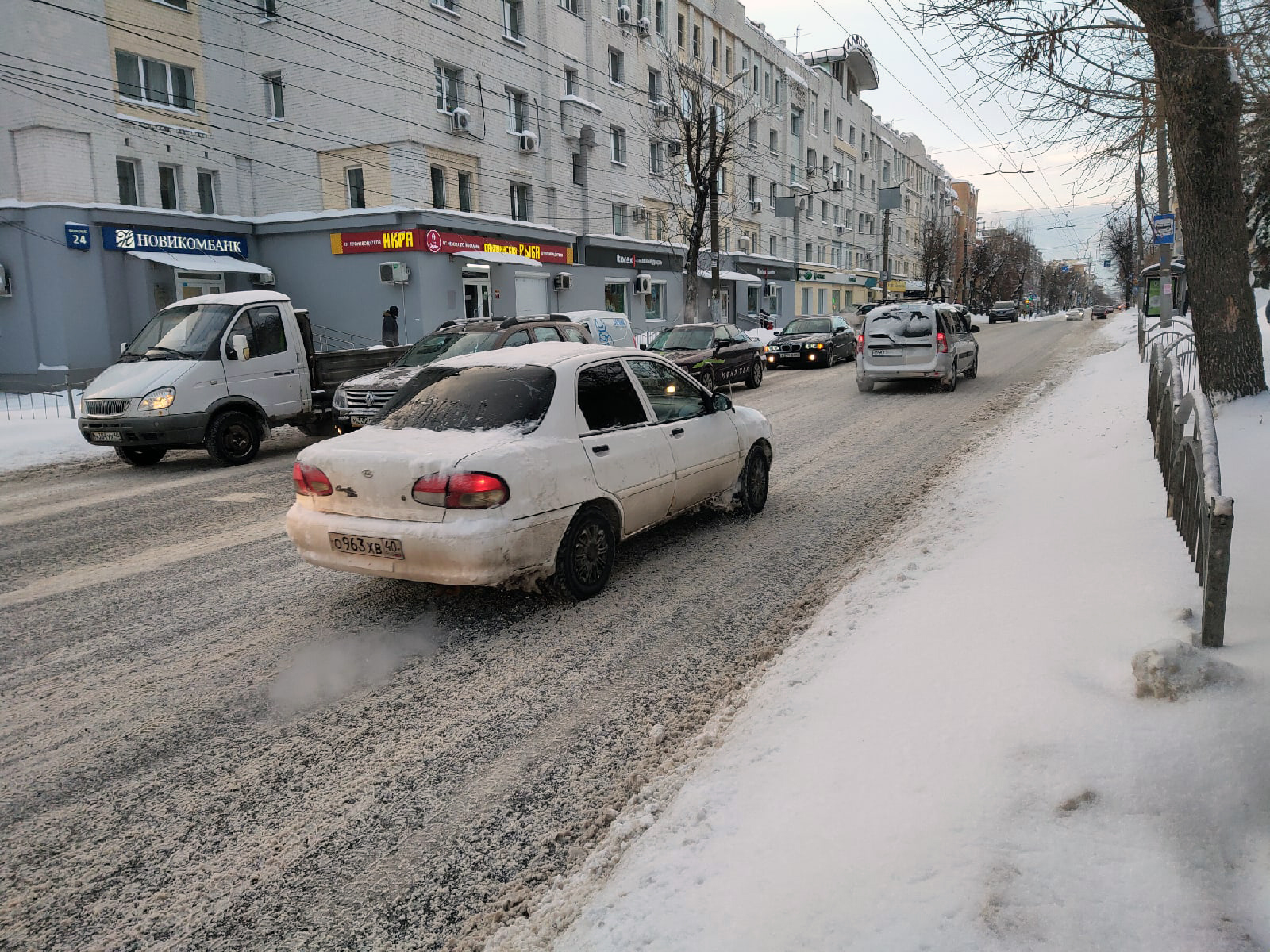 Калуга снегопад пробки 10 февраля 2021 года