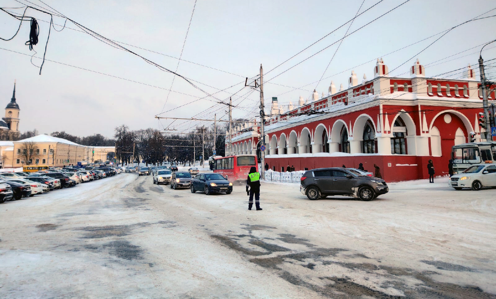 калуга пробки дороги авто дорожная обстановка снег 18 февраля 2021 года