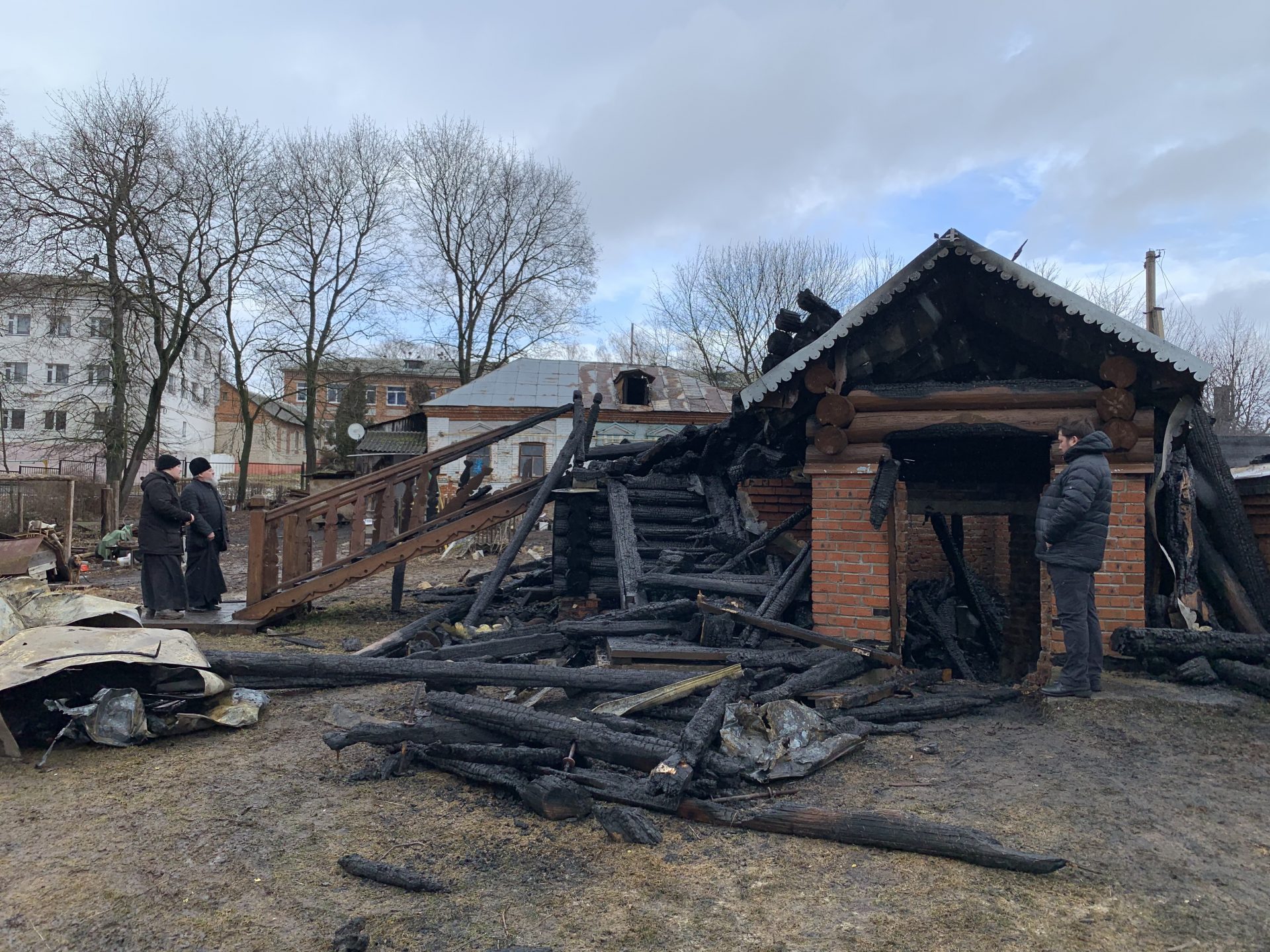 Храм сгорел в Калужской области